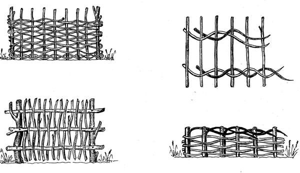 Плетень на даче: как сплести и где использовать. Фото, схемы